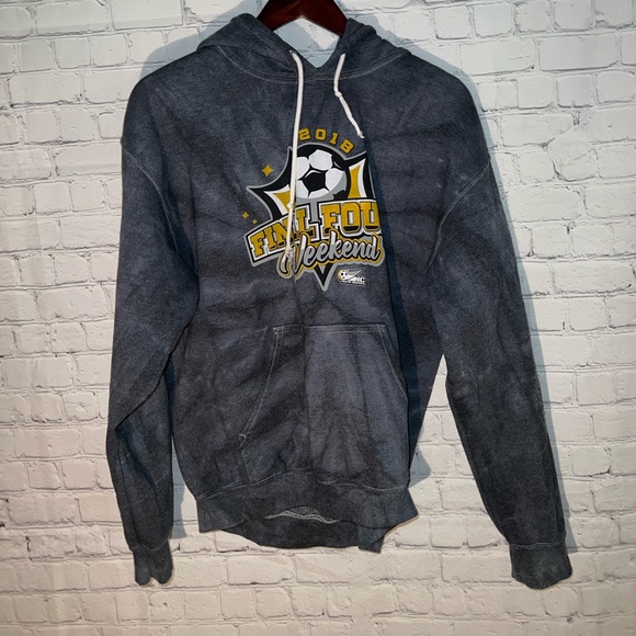 Gildan Gray & Yellow Final Four Weekend Hoodie size M - Picture 2 of 6